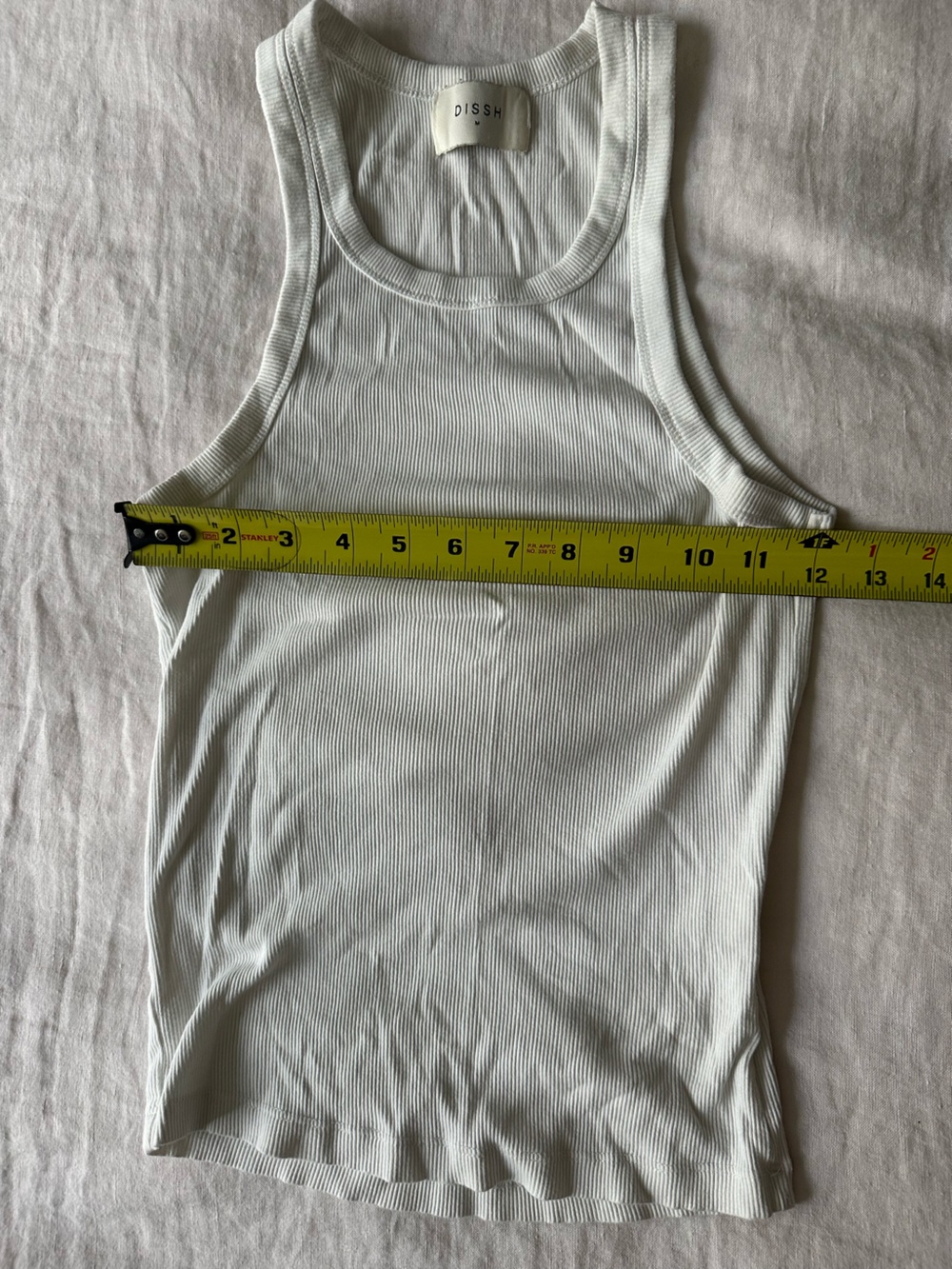 DISSH White Ribbed Racerback Tank Top - Picture 4 of 5
